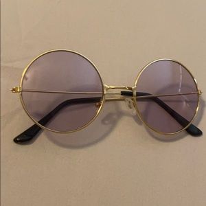 Purple Sunglasses with Gold Frame